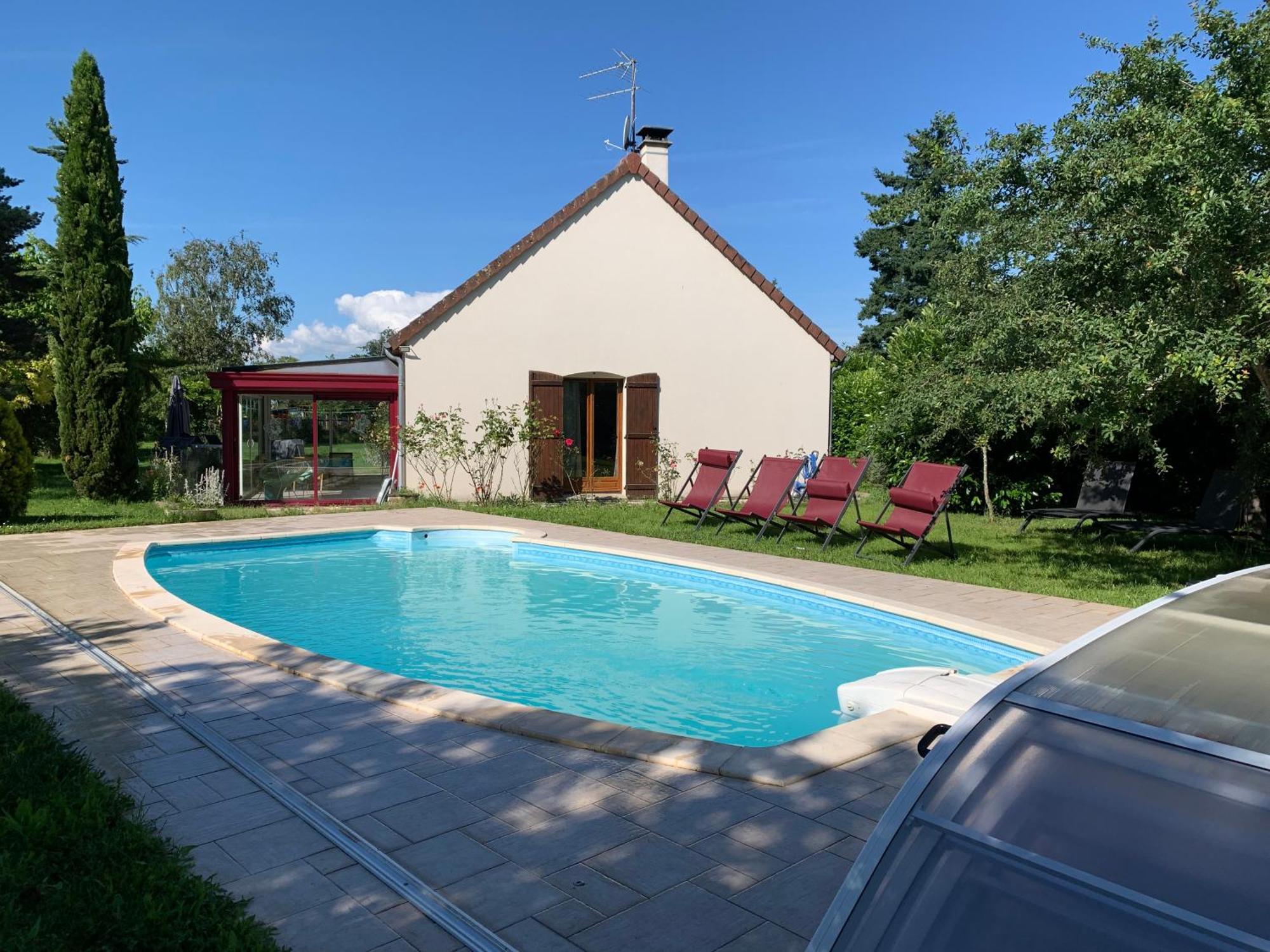 Gite 3 Etoiles Les Gourlines Avec Balneo, Veranda, Piscine Et Garage Avermes Екстер'єр фото